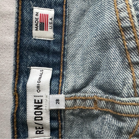 RE/DONE Originals High Rise Button Fly Jeans 28 Made in USA Vintage Wash - Picture 6 of 11